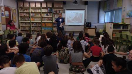 Taller de cmic a l'escola Jungrfau de Badalona